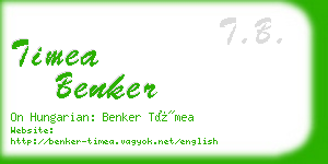 timea benker business card